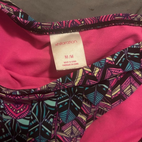 Xhilaration Pink and Black Geometric Bikini Bottom sz medium - Picture 2 of 4